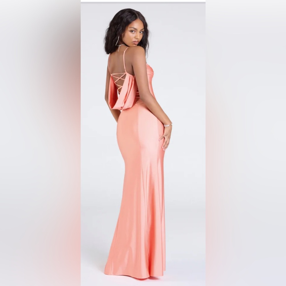Elegant Peach Evening Gown